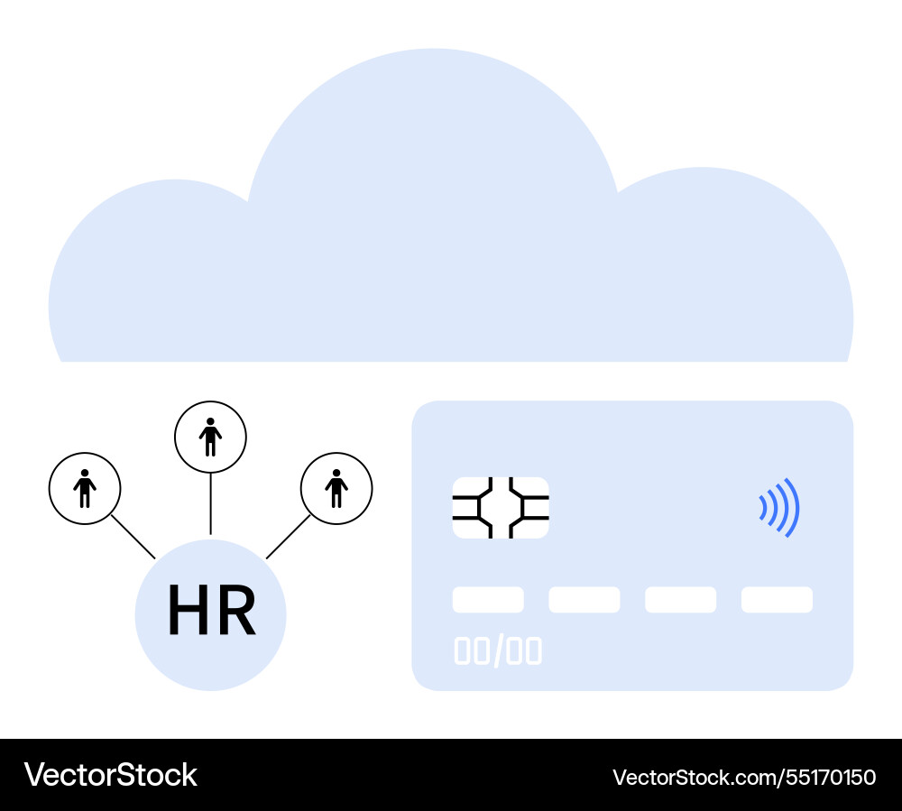 Cloud-based hr system with payment integration vector image