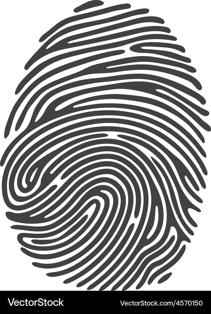 Dashed line fingerprint Vector Image