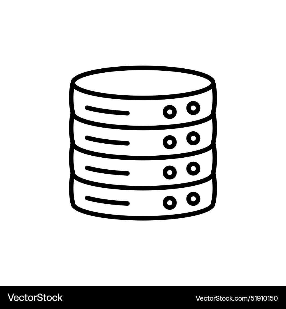 Database icon perfect for information storage vector image