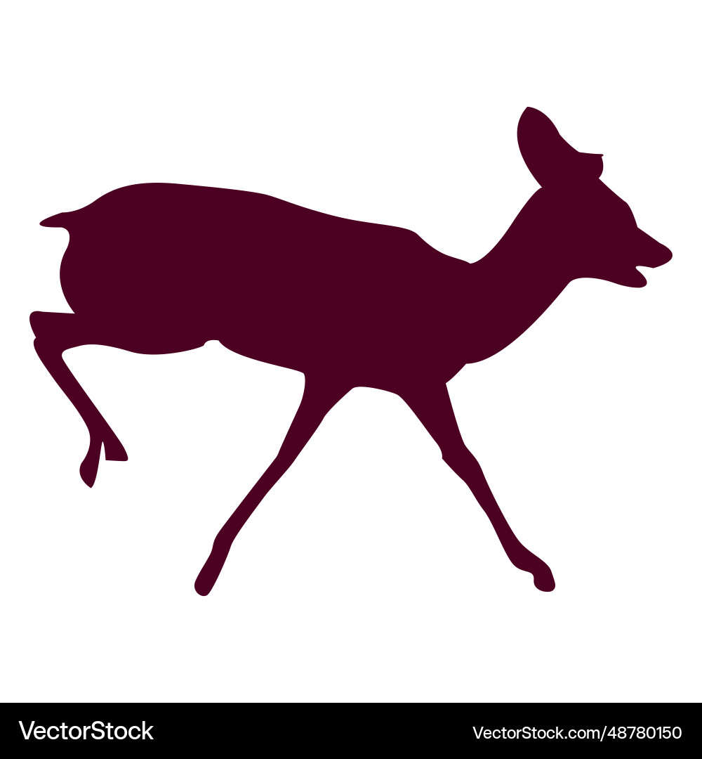 Deer running sequence 6 vector image