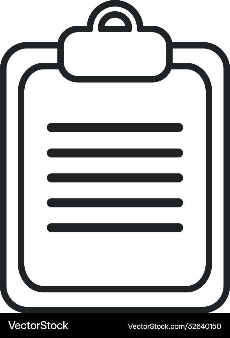 Document board line style icon design vector image