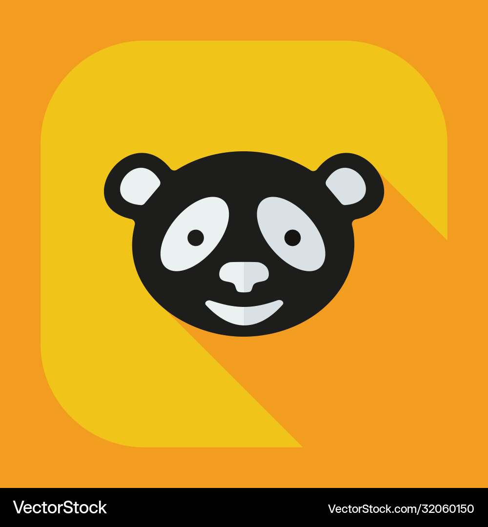Flat modern design with shadow icons pandas Flat modern design with shadow icons pandas Vector Image