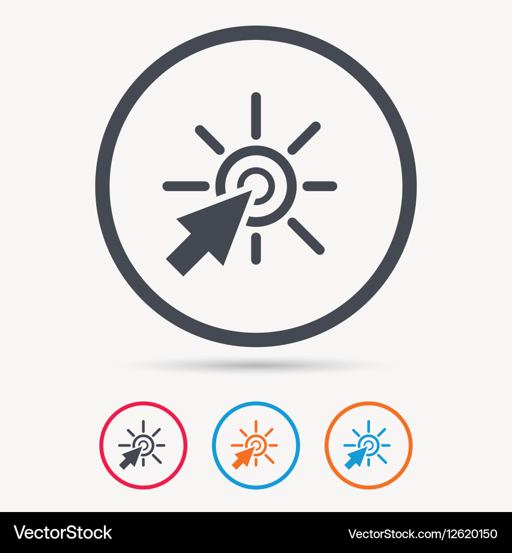 Mouse Click Cursor Icon vector image