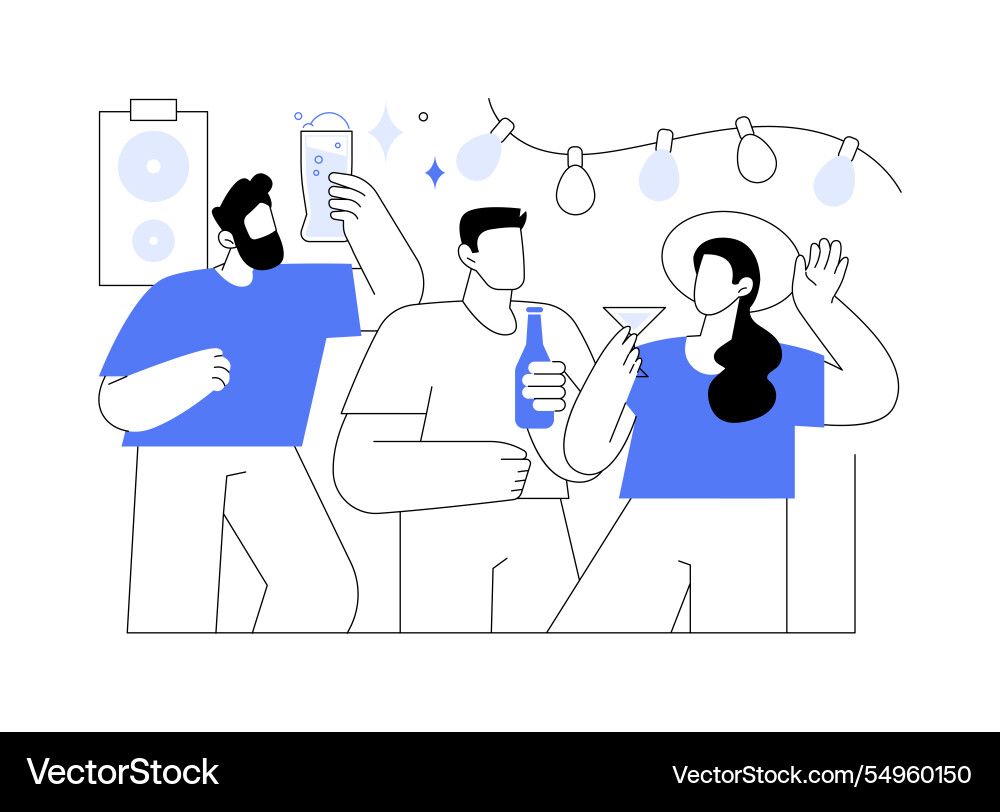 Party Cartoon Group Royalty Free Vector Image - VectorStock