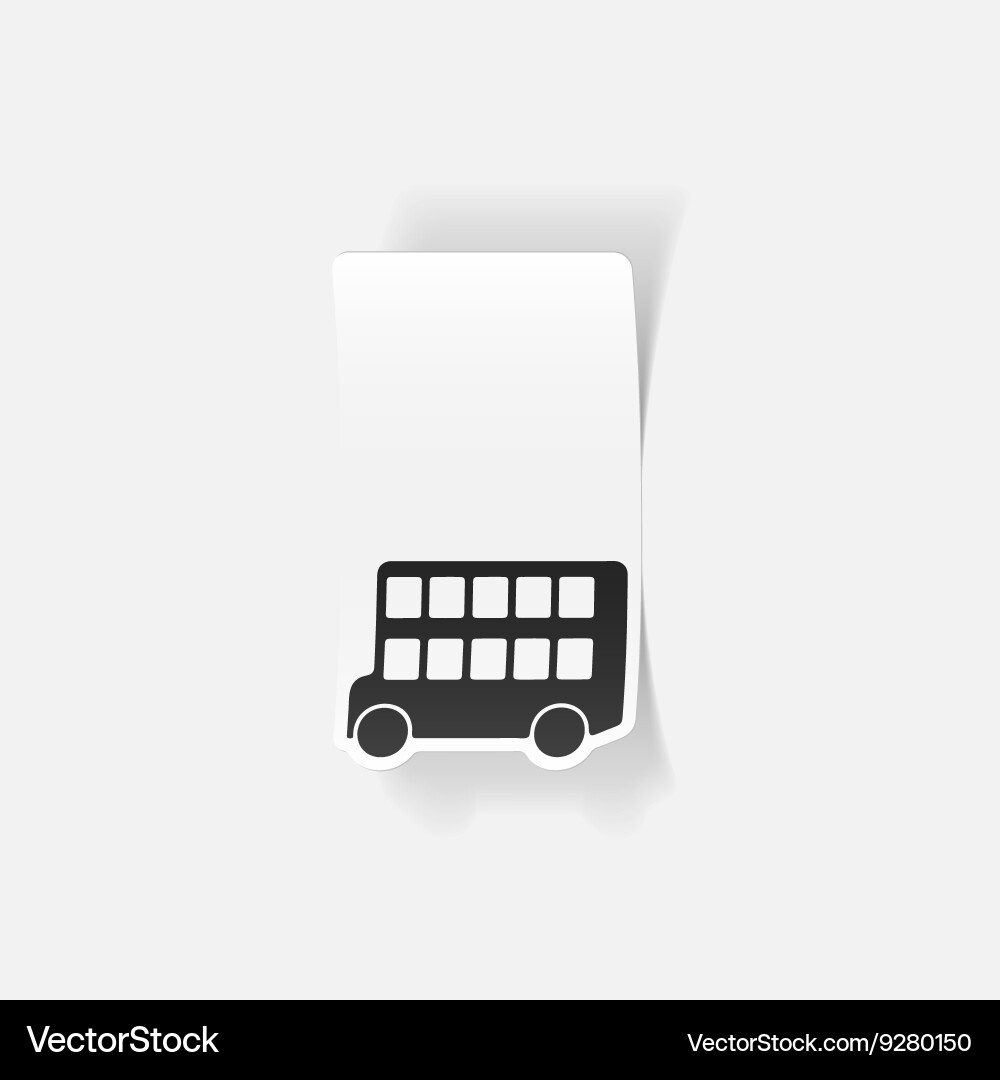 Realistic design element bus double decker vector image