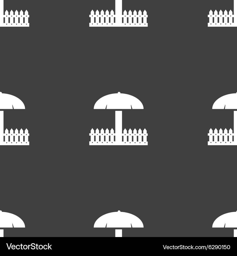 Sandbox icon sign seamless pattern on a gray Vector Image