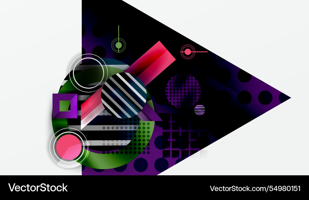 Abstract design with layered geometric shapes Vector Image