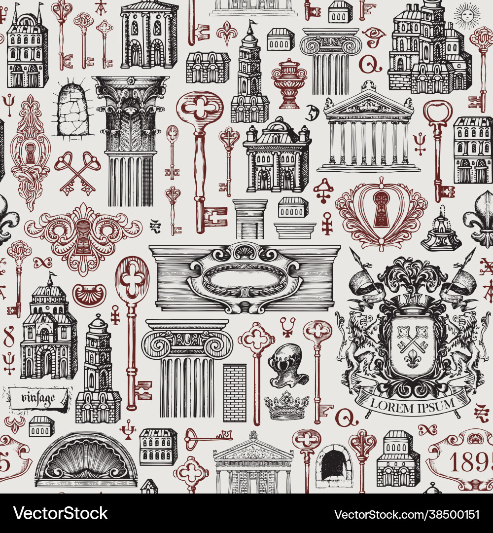 Antique Architecture Pattern vector image