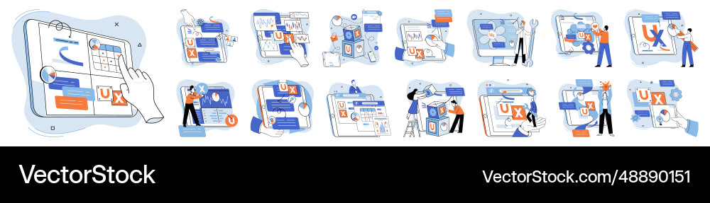 Application testing metaphor Application testing metaphor vector image