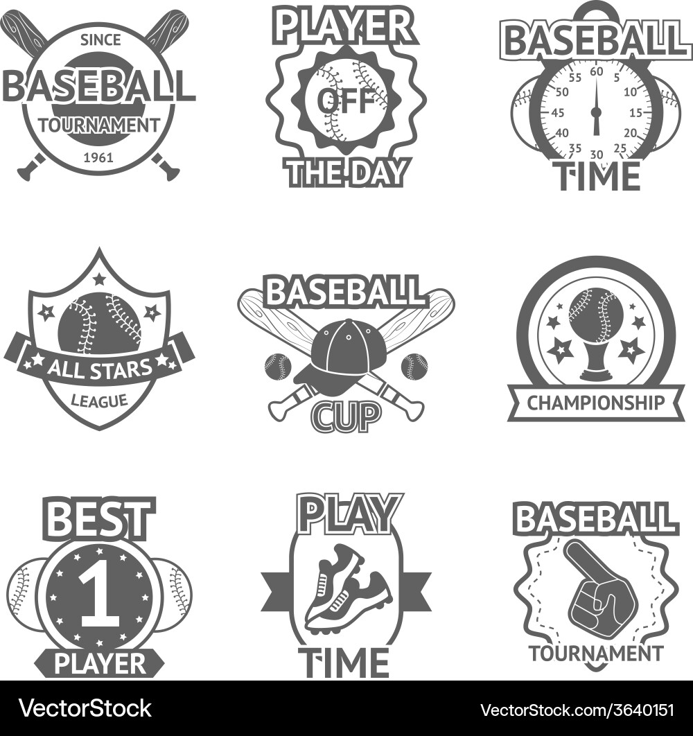 Baseball Tournament Emblems vector image