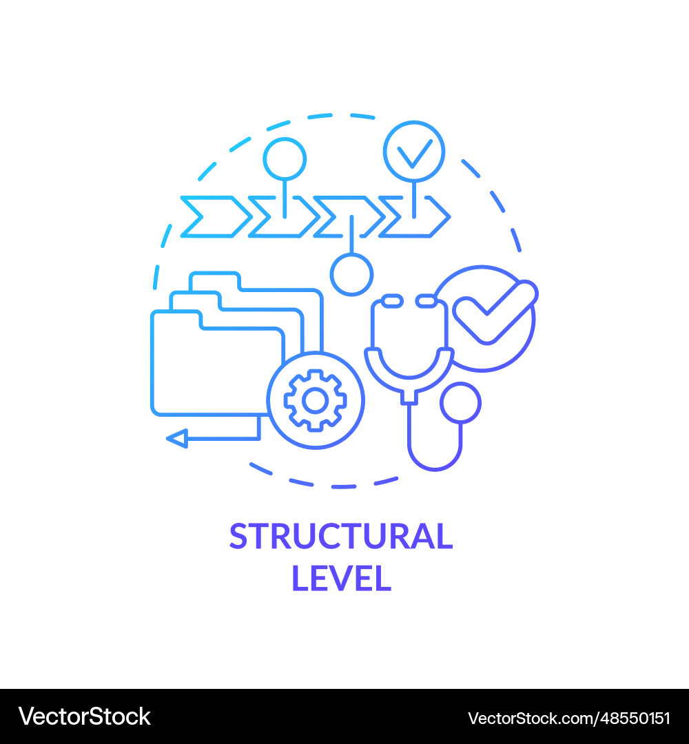 Blue linear gradient icon structural level concept Blue linear gradient icon structural level concept vector image