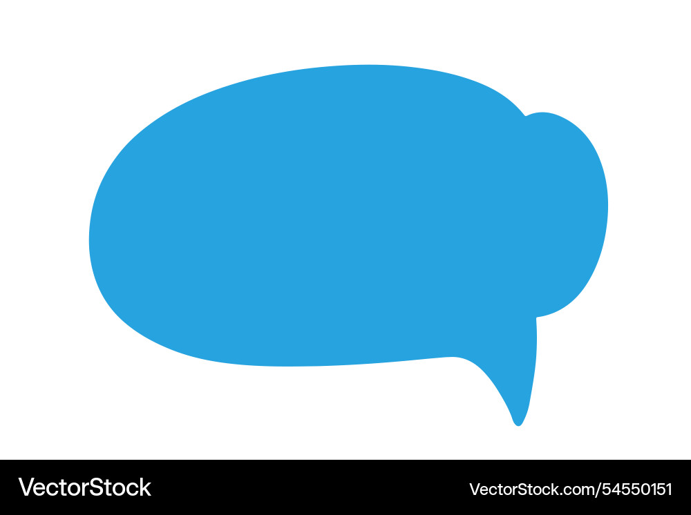 Chat speech bubble message text cloud shape Chat speech bubble message text cloud shape vector image