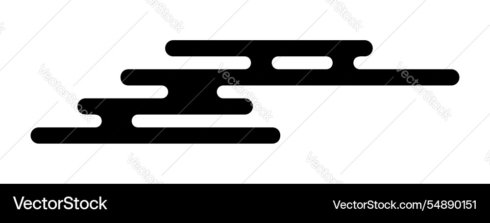 Cloud shape in asian oriental style traditional Cloud shape in asian oriental style traditional vector image