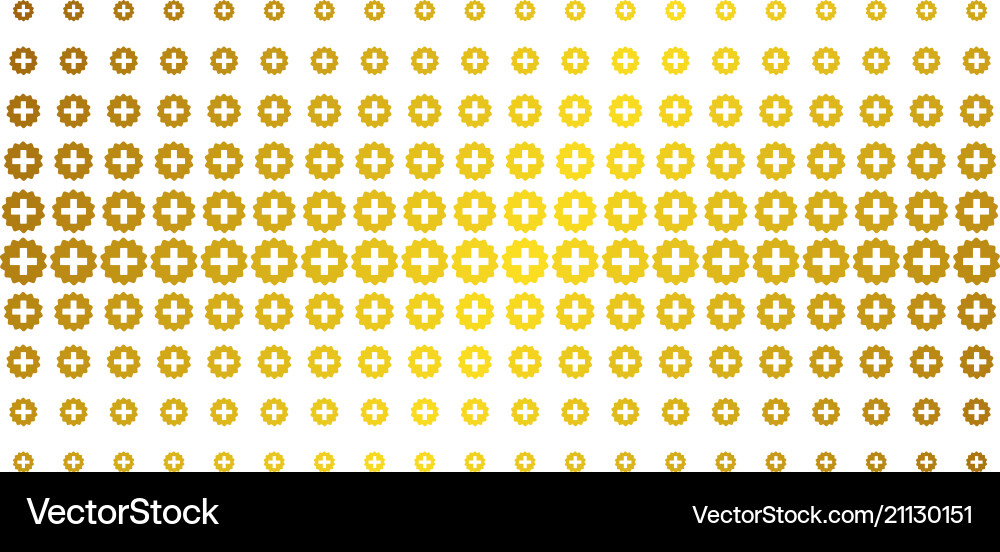 Create gold halftone pattern Create gold halftone pattern vector image