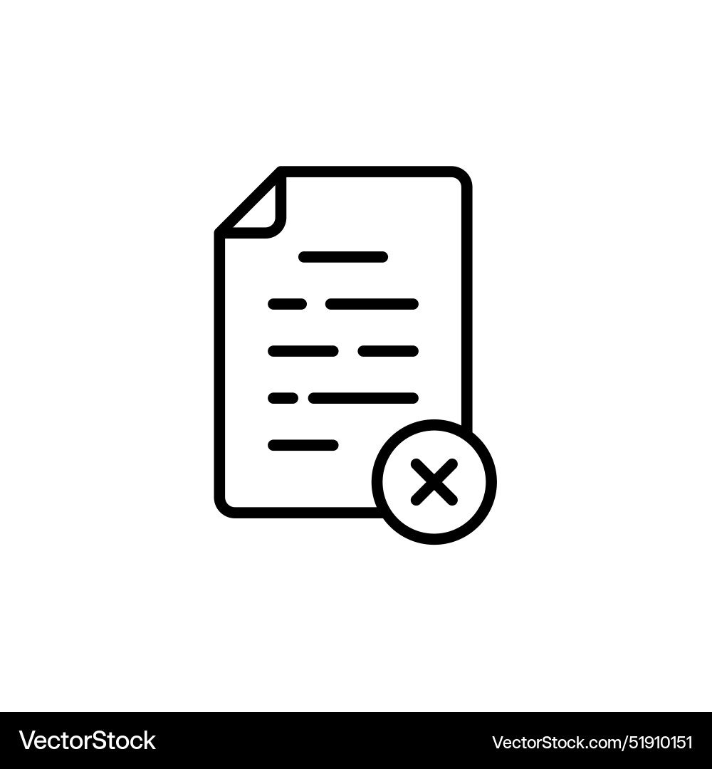 Delete document icon ideal for file management Delete document icon ideal for file management Vector Image