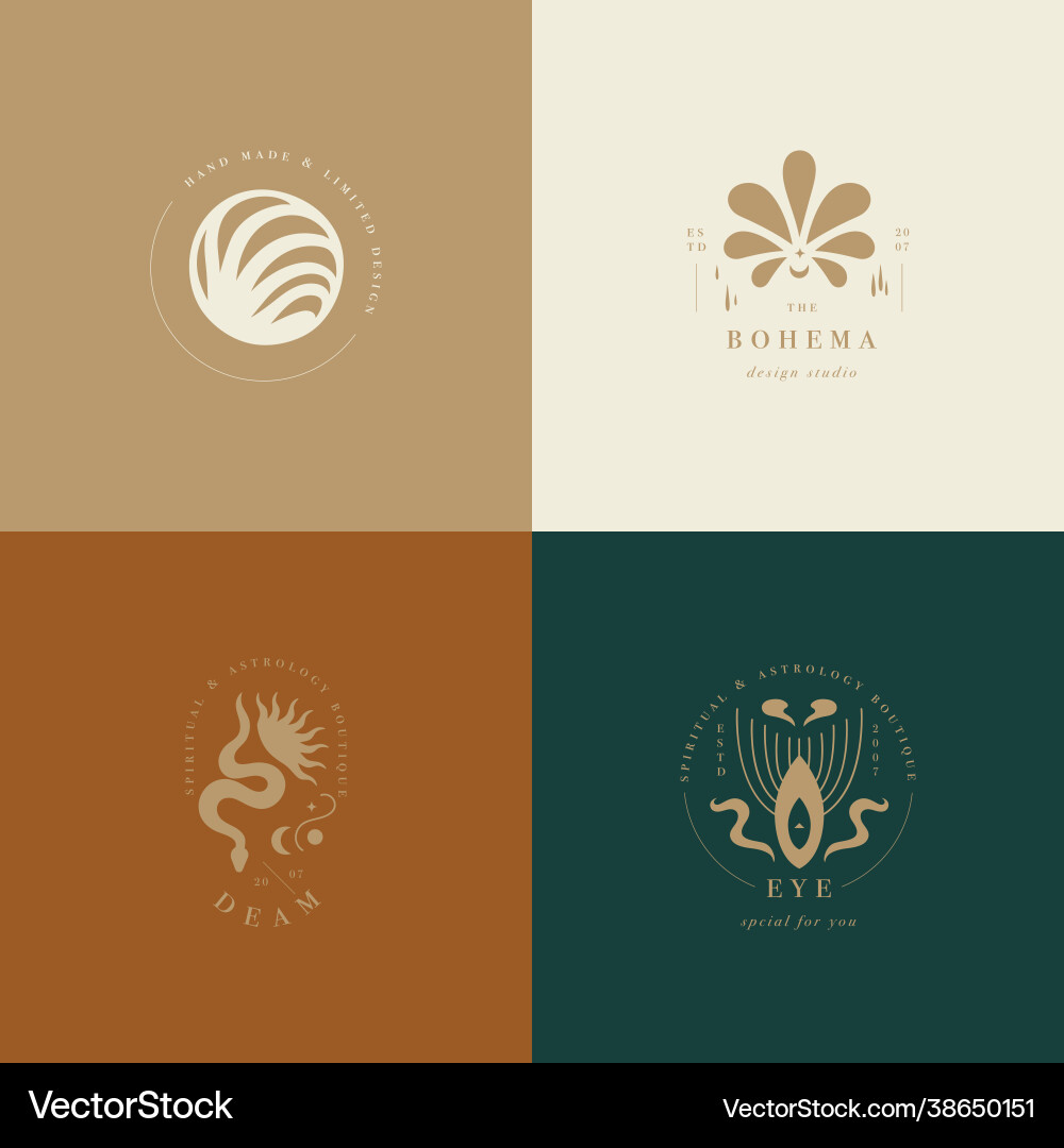 Design linear template logos or emblems Design linear template logos or emblems vector image