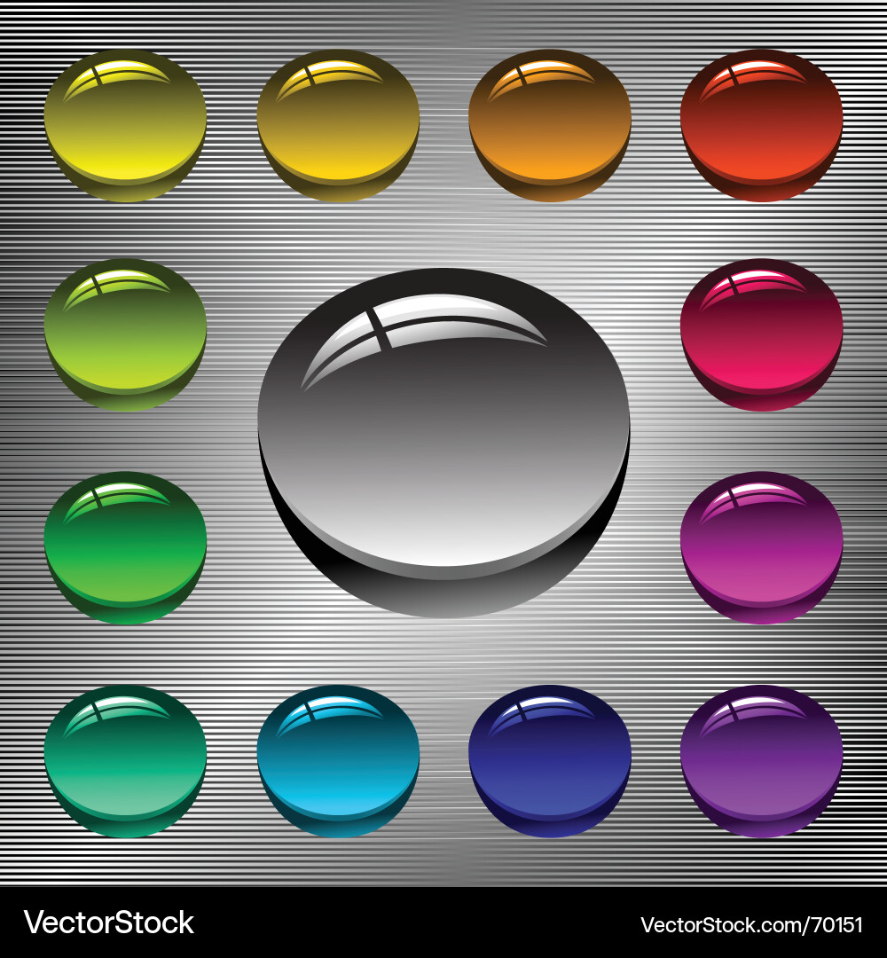 Glossy Button Set vector image