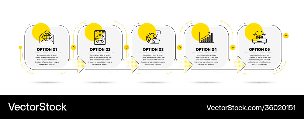 Graph chart laundry and web mail icons set wifi Graph chart laundry and web mail icons set wifi vector image
