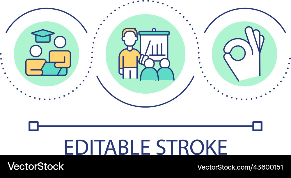 Helping employee development loop concept icon Helping employee development loop concept icon vector image