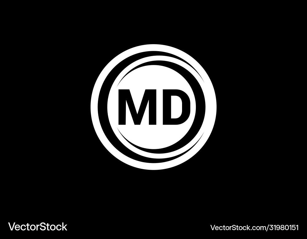 Initial monogram letter m d logo design template – Royalty-Free Vector ...