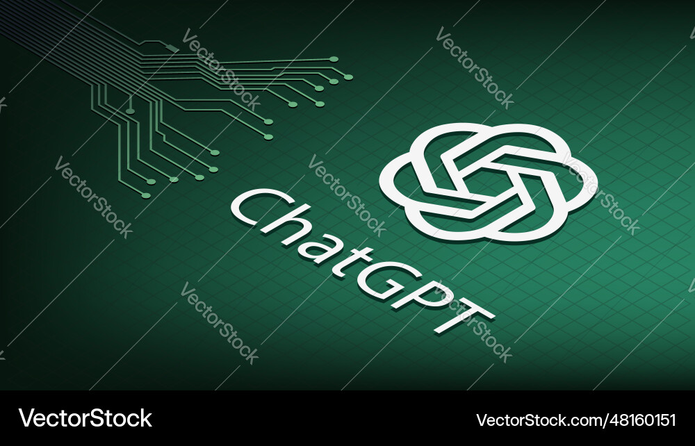 Isometric chatgpt artificial intelligence program Vector Image
