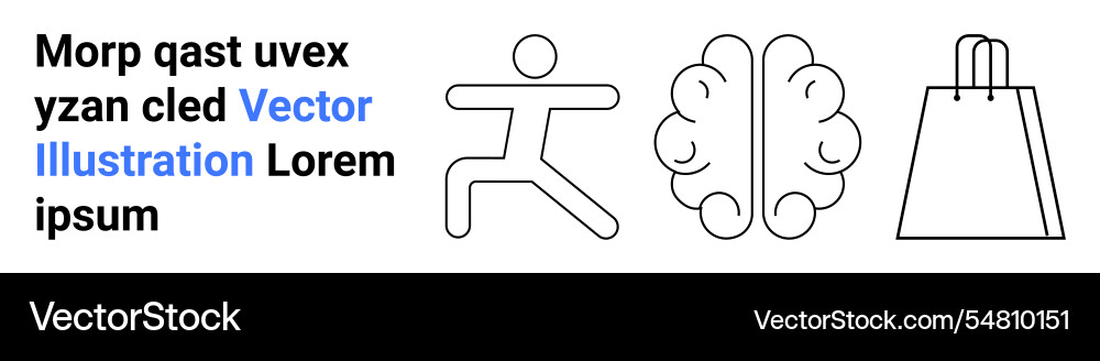 Minimalist icons representing qast uvex Vector Image