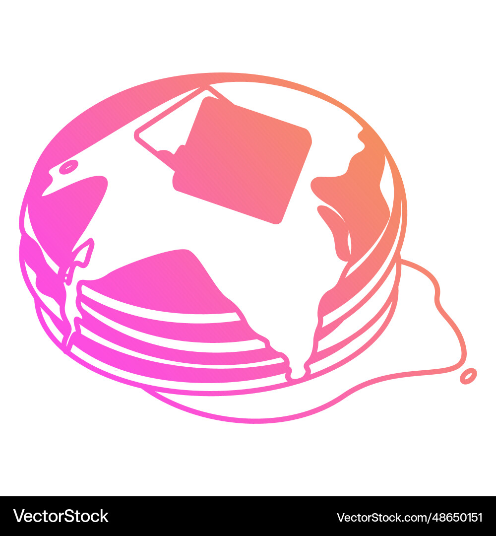 Pancake lineal gradient vector image