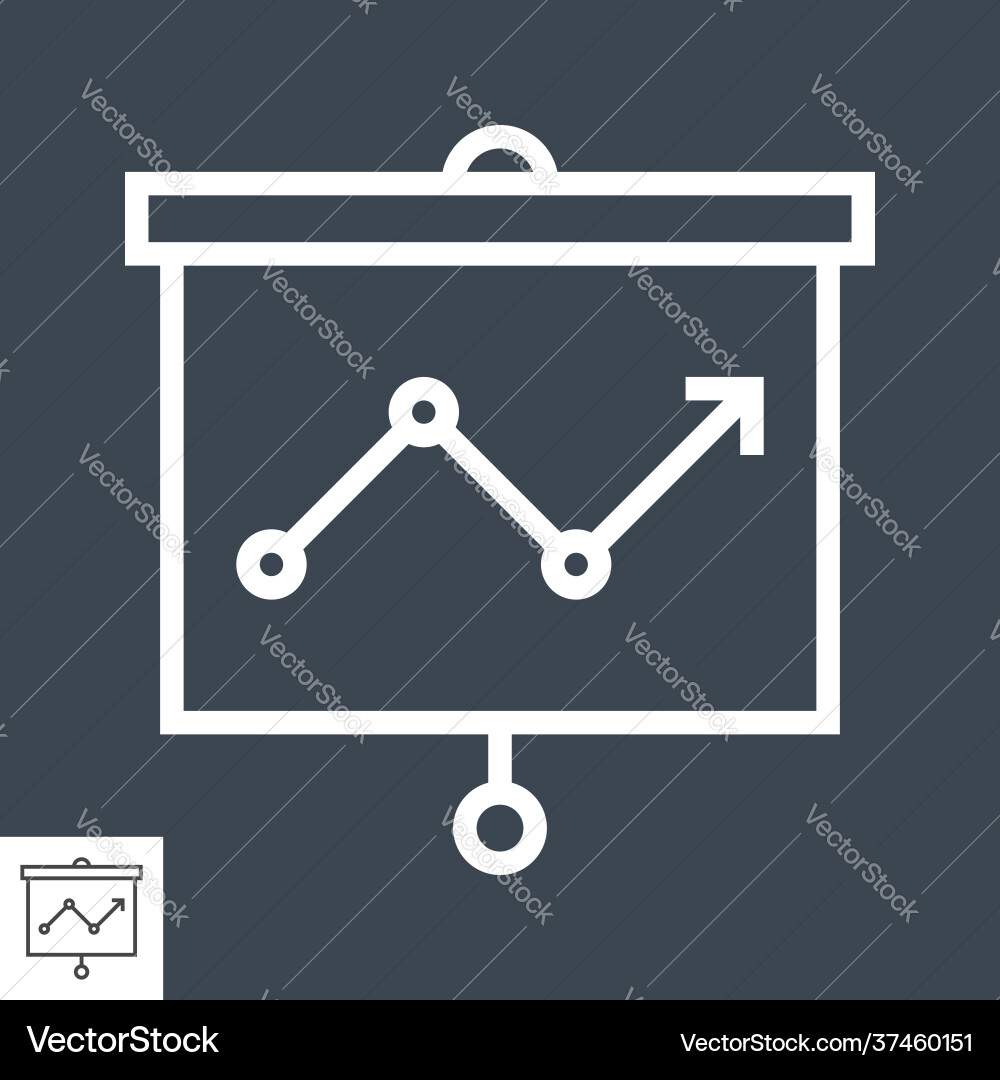 Presentation related line icon Vector Image