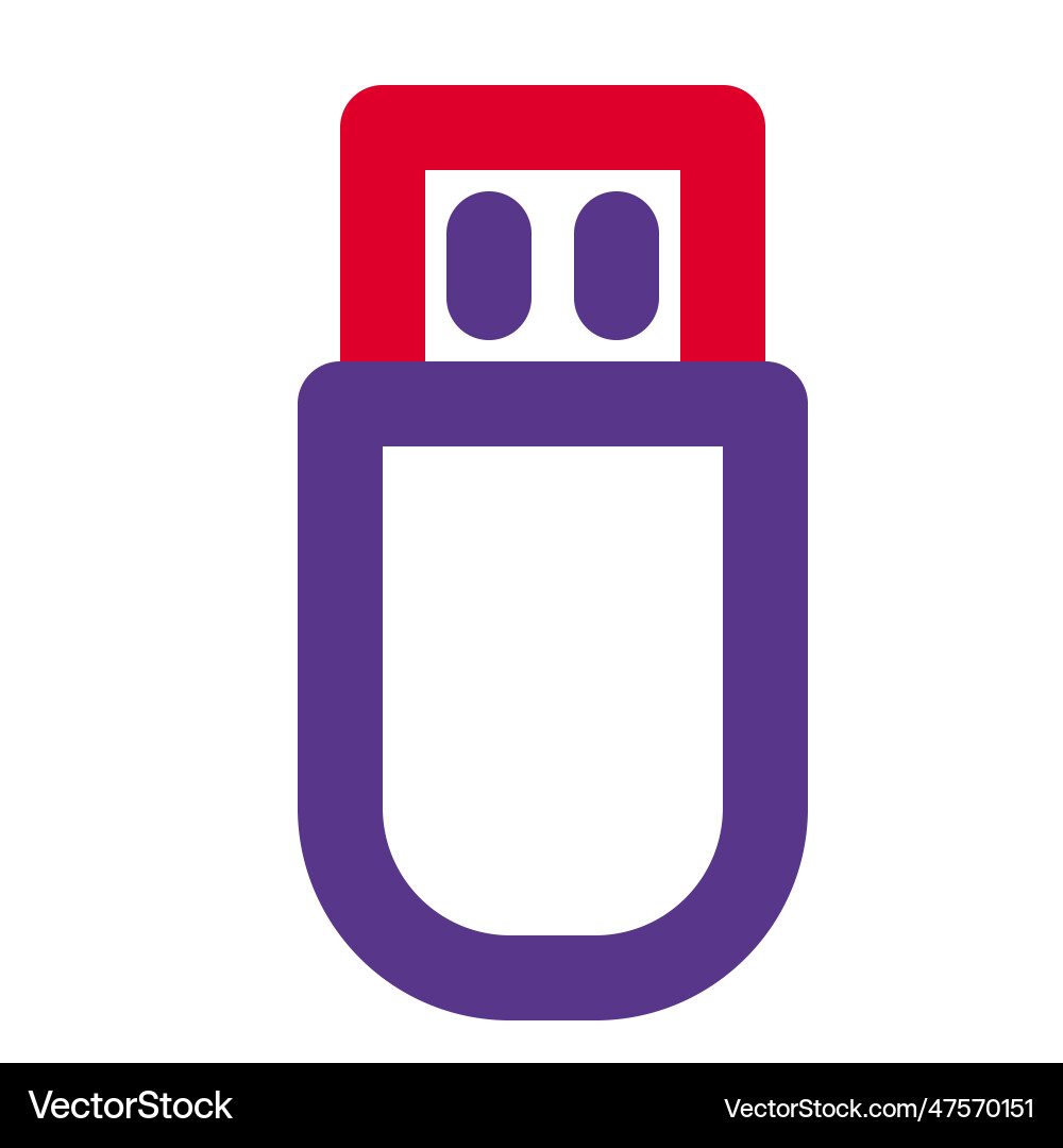 Removable flash drive for data storage vector image