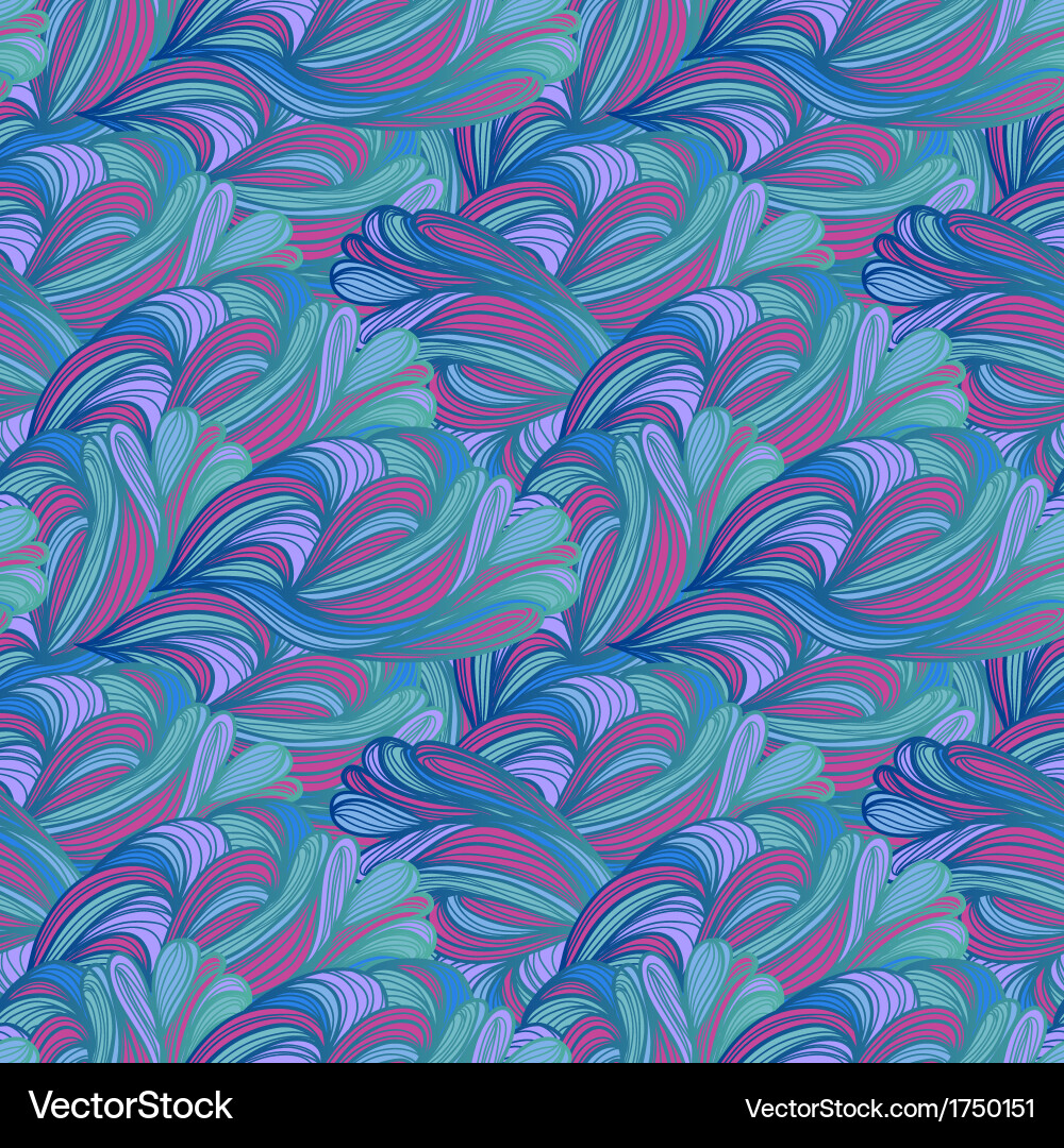 Seamless abstract pattern waves background vector image