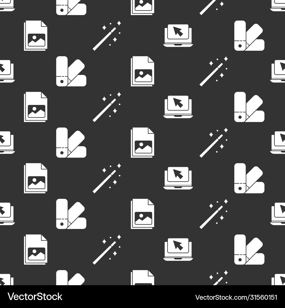 Set laptop and cursor color palette guide Set laptop and cursor color palette guide vector image