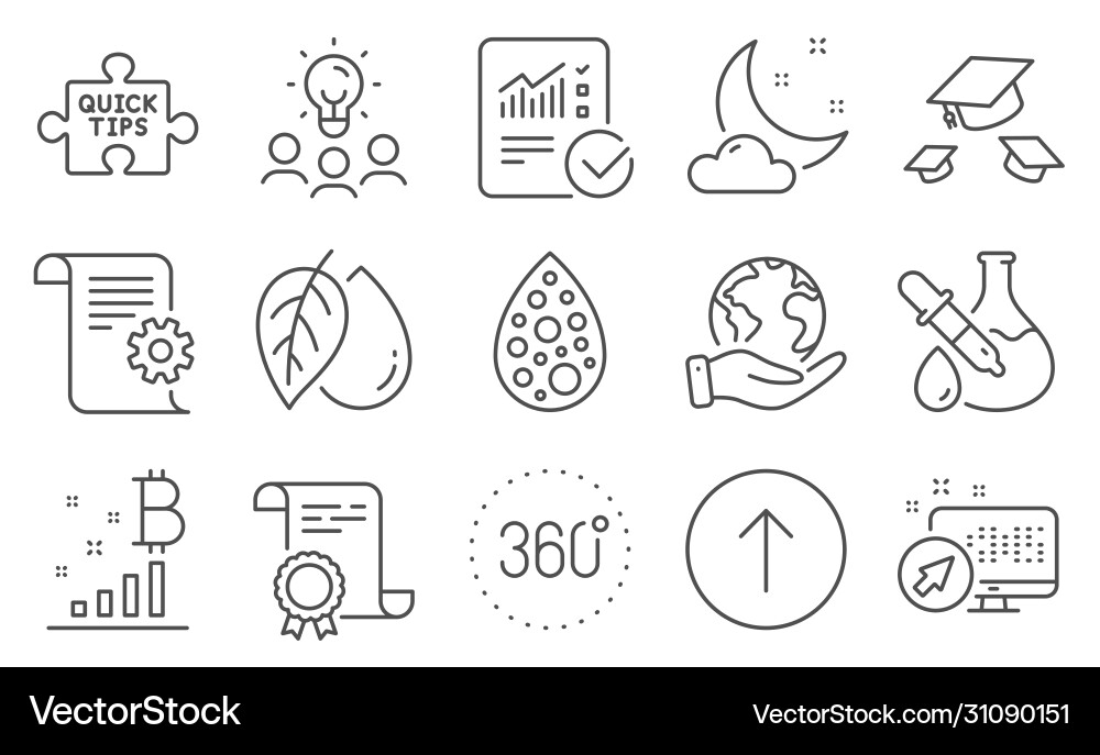 Set science icons such as web system mineral Set science icons such as web system mineral vector image