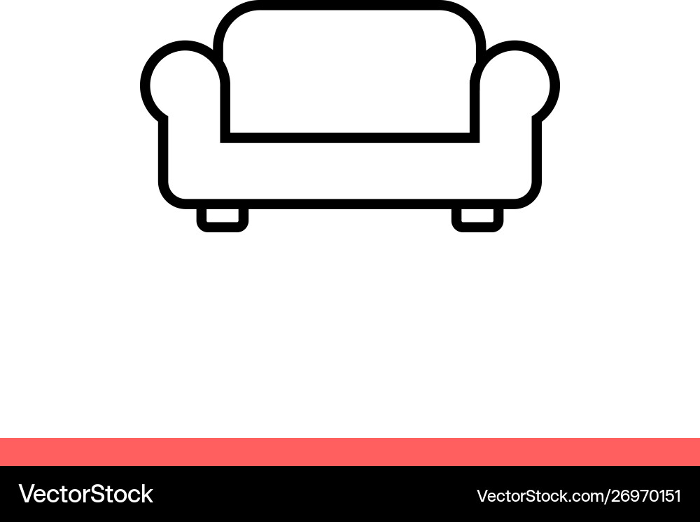 Sofa icon for web or mobile app Vector Image