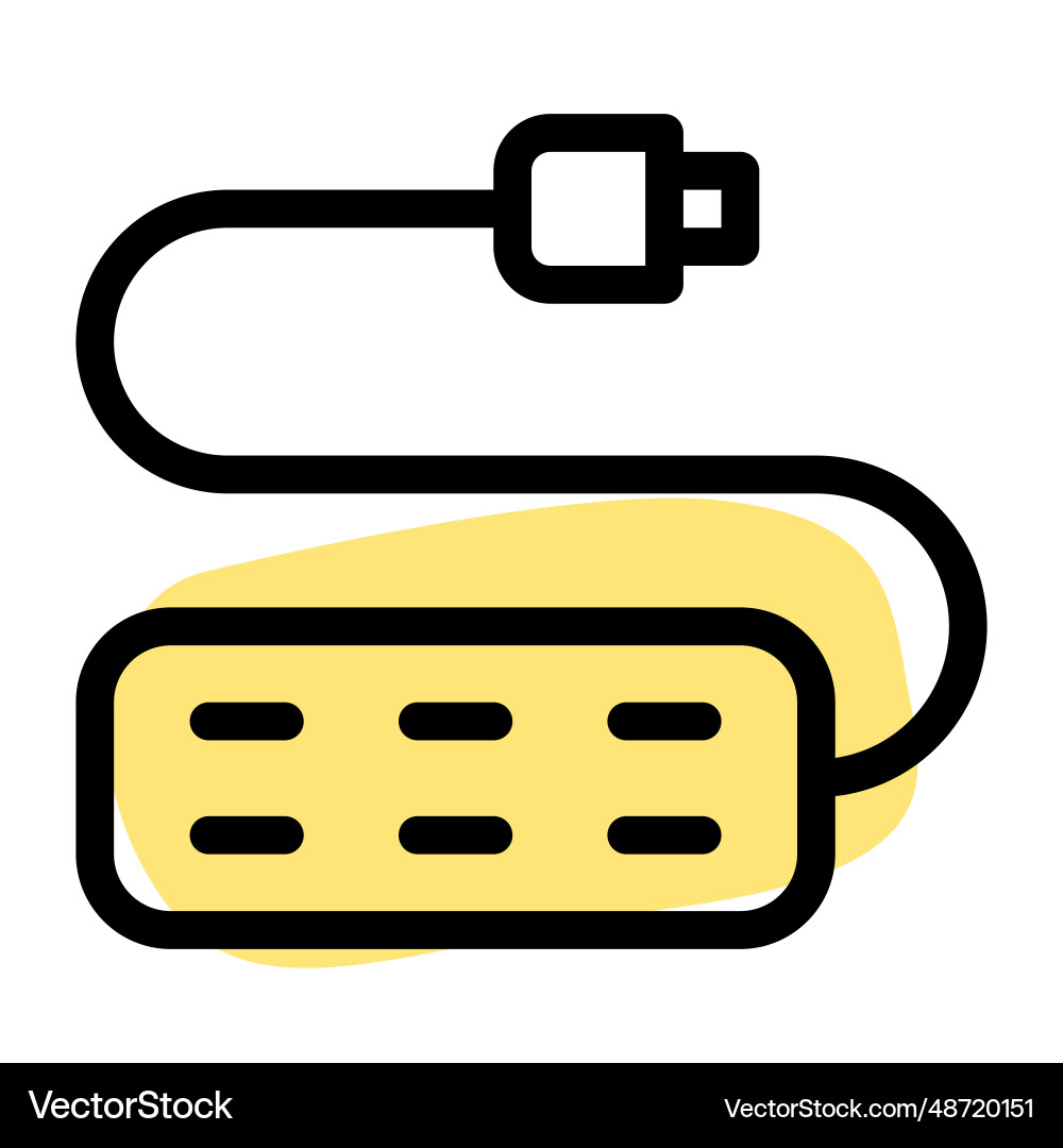 Usb socket connection isolated on white background vector image