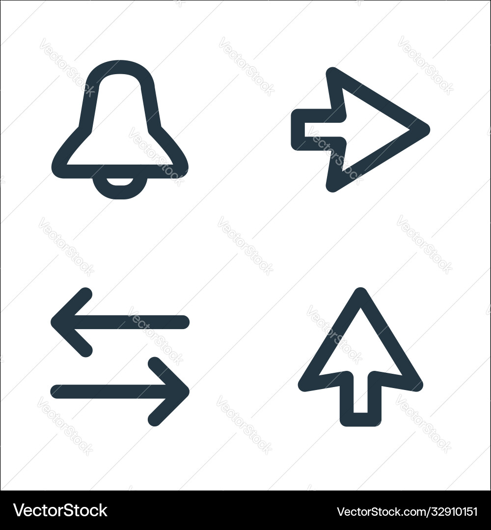 User interface line icons linear set quality Vector Image