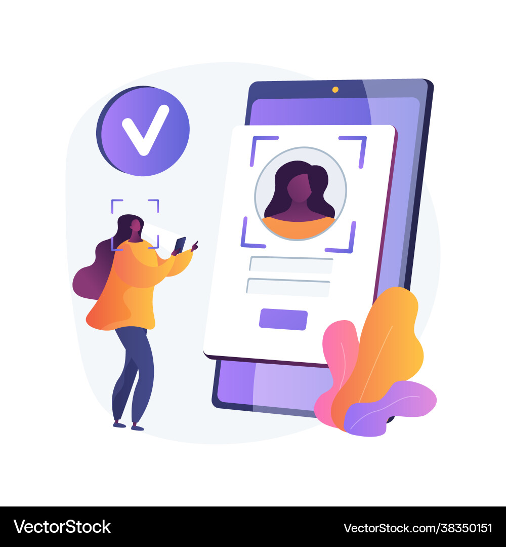 Verification technologies abstract concept Verification technologies abstract concept vector image