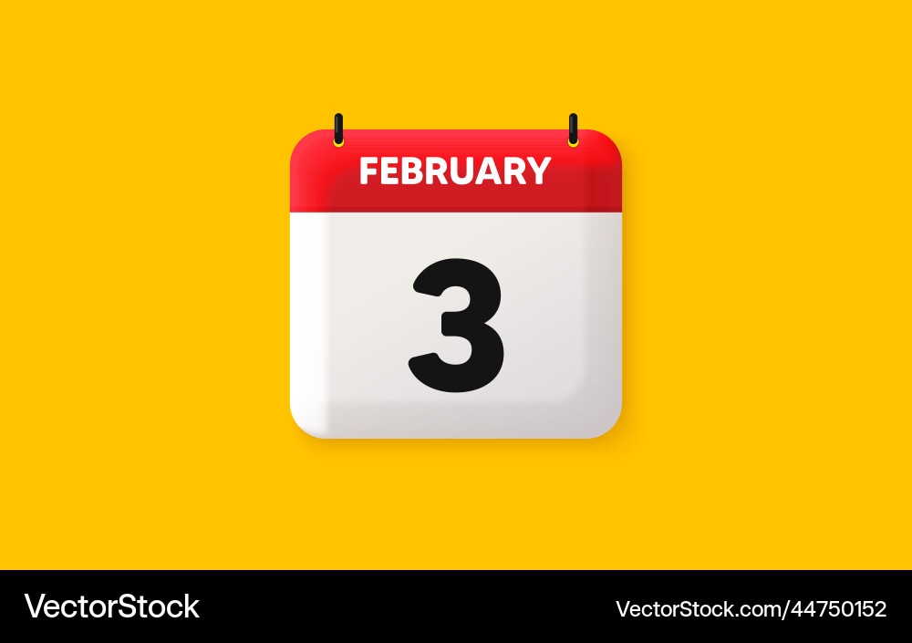 3rd day of the month icon event schedule date vector image