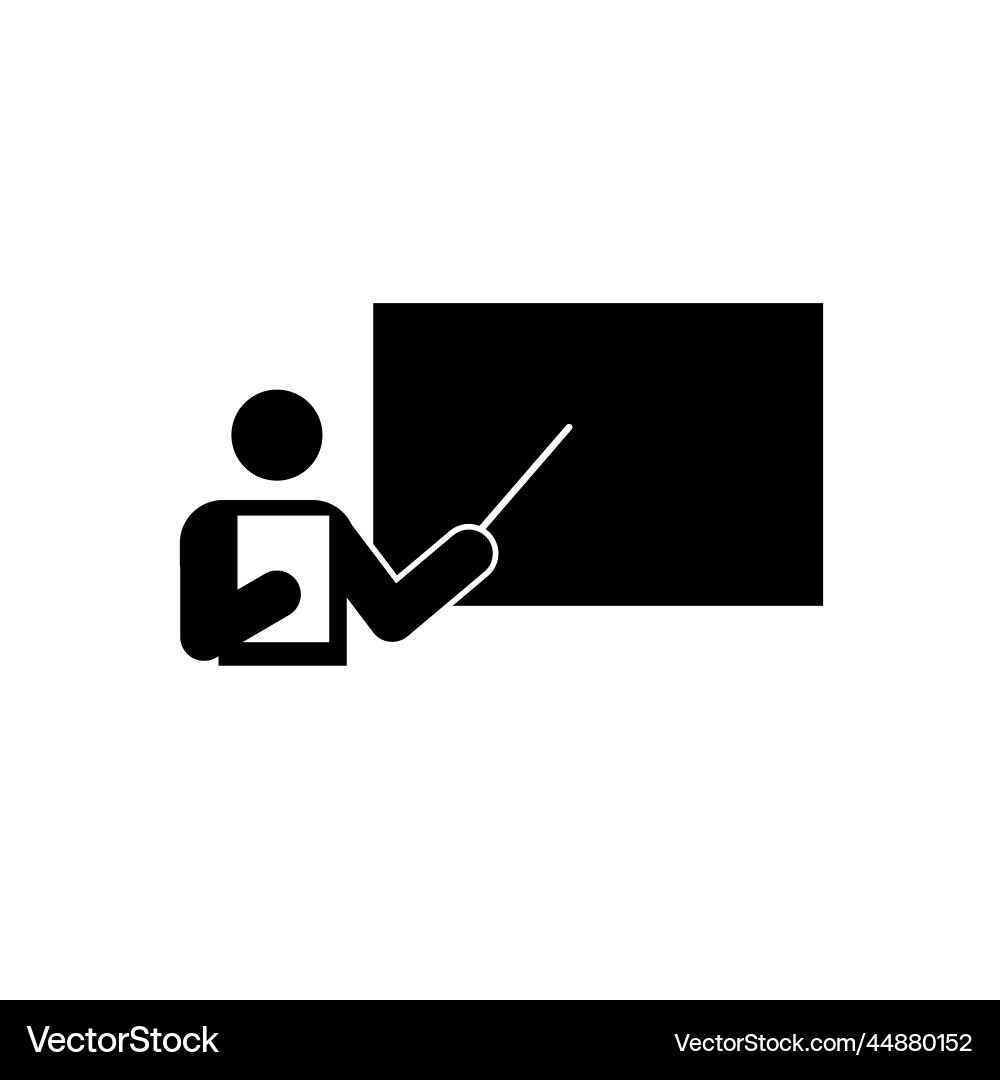 Character showing board with stick Character showing board with stick vector image