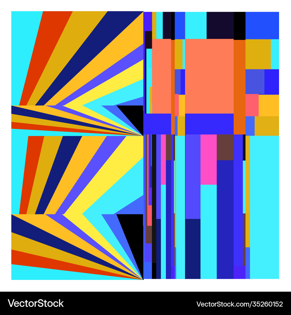 Colorful geometric and curve background pattern Vector Image