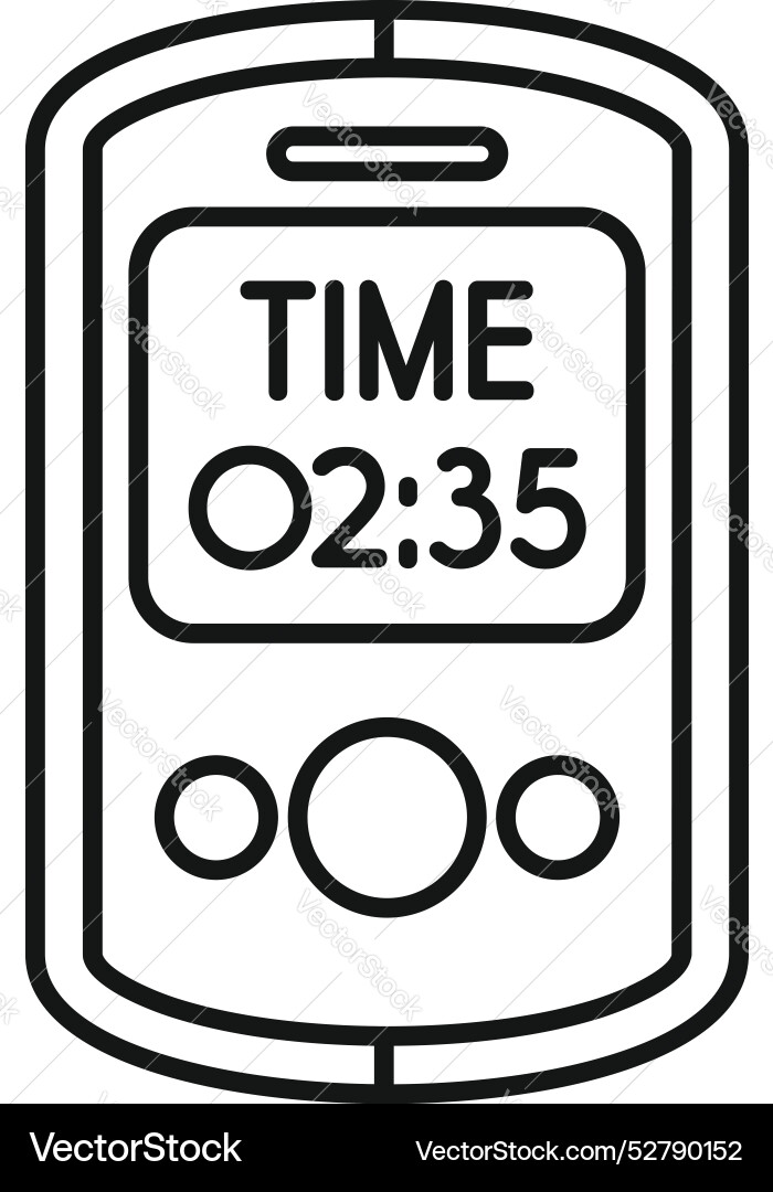Electronic timer showing time passing on display Electronic timer showing time passing on display vector image