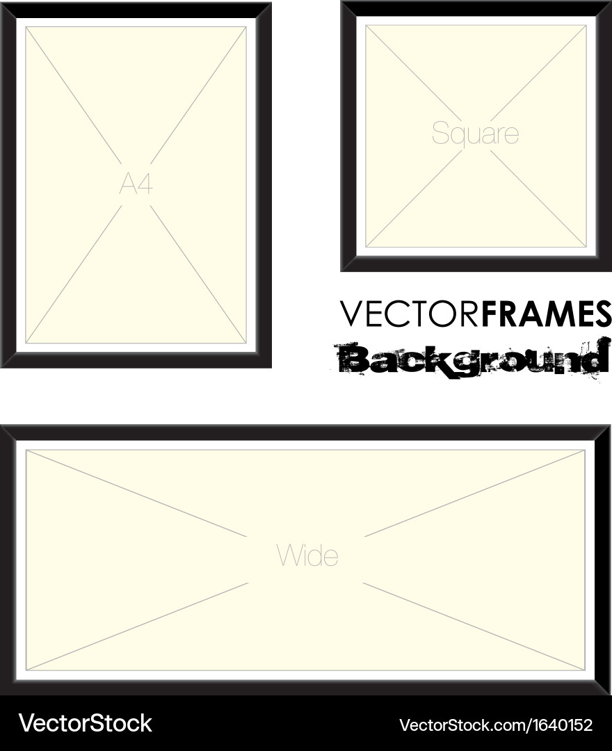 Empty Picture Frames Vector Image