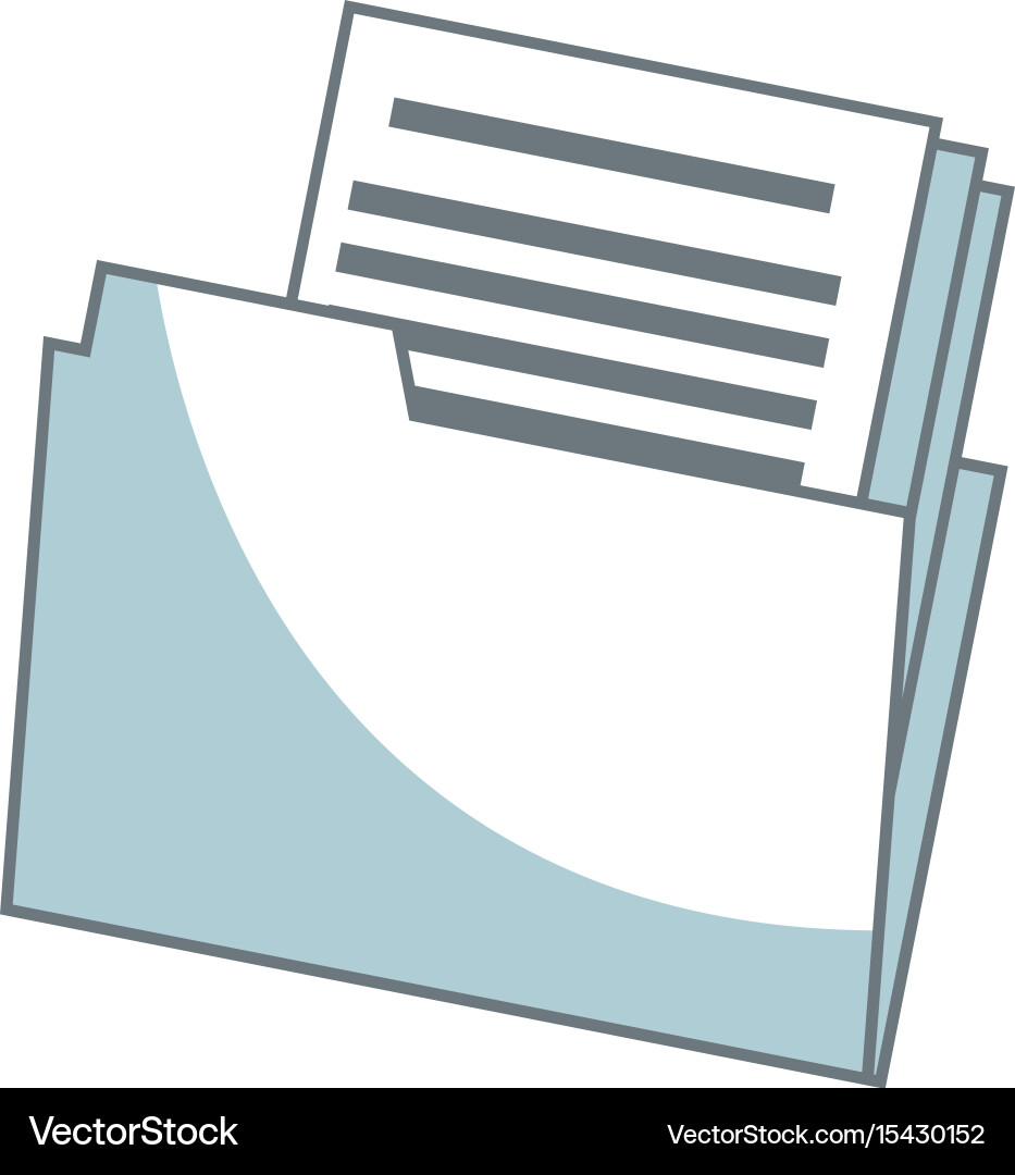 Folder file document paper office archive vector image
