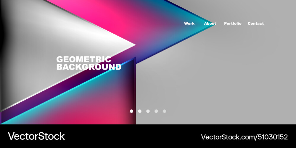Geometric background with a triangle in azure Vector Image