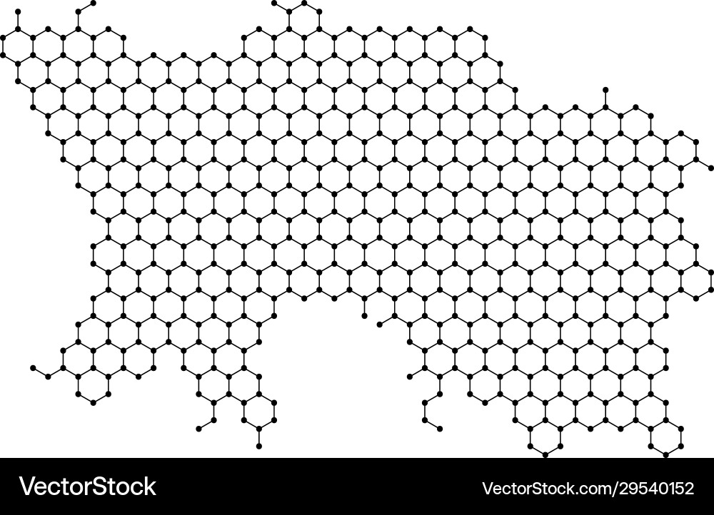 Jersey map from abstract futuristic hexagonal Jersey map from abstract futuristic hexagonal Vector Image