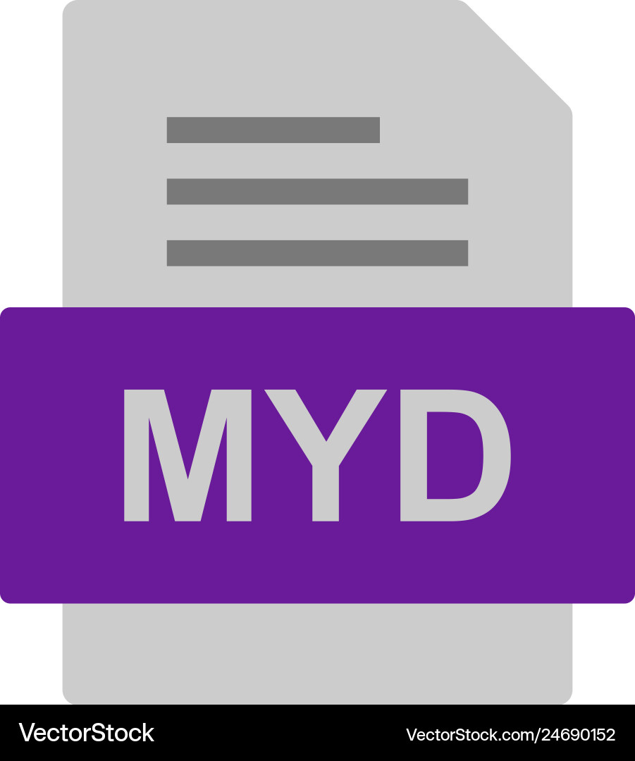 Myd file document icon Vector Image
