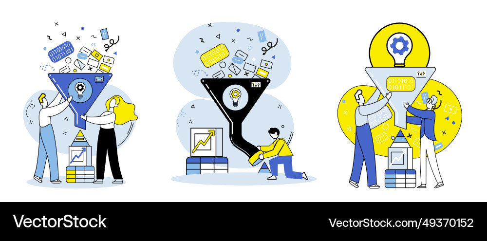 Predictive analytics a comprehensive database Predictive analytics a comprehensive database Vector Image