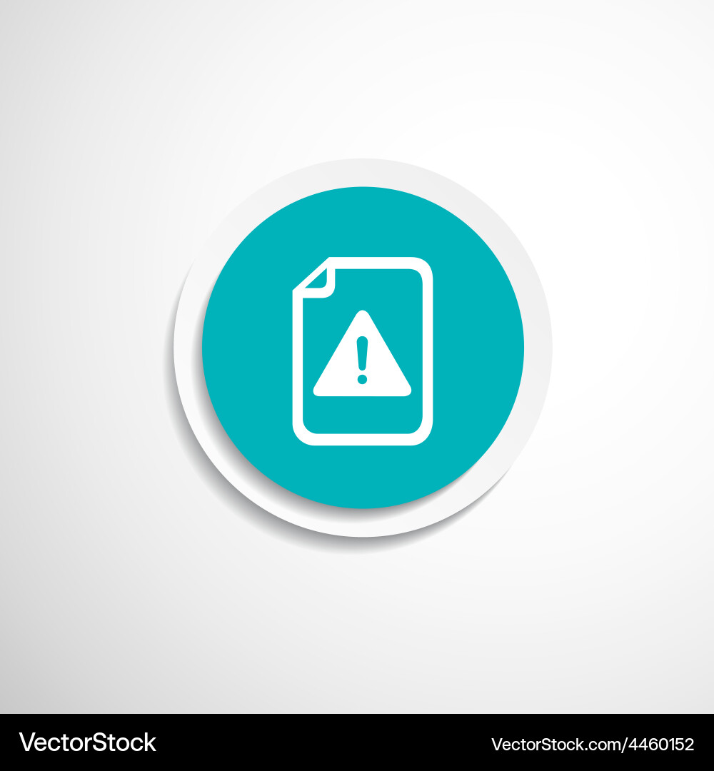 Security warning in browser icon alert bug Vector Image