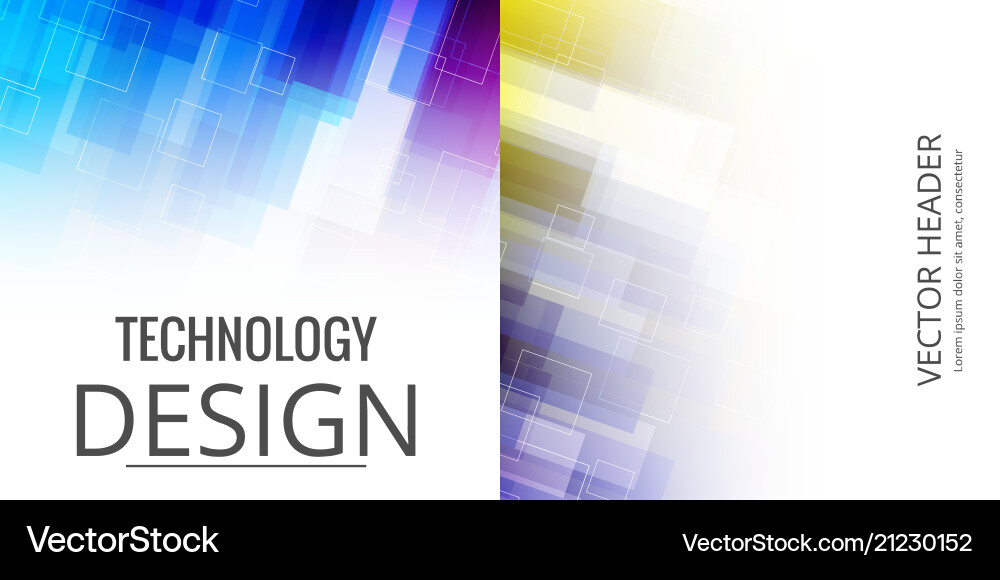 Set of abstract technology web banner vector image
