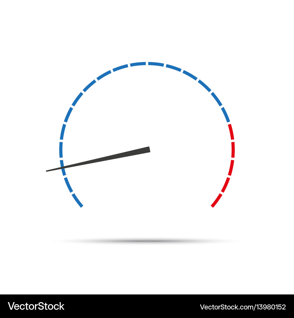 Simple tachometer with indicator Simple tachometer with indicator vector image