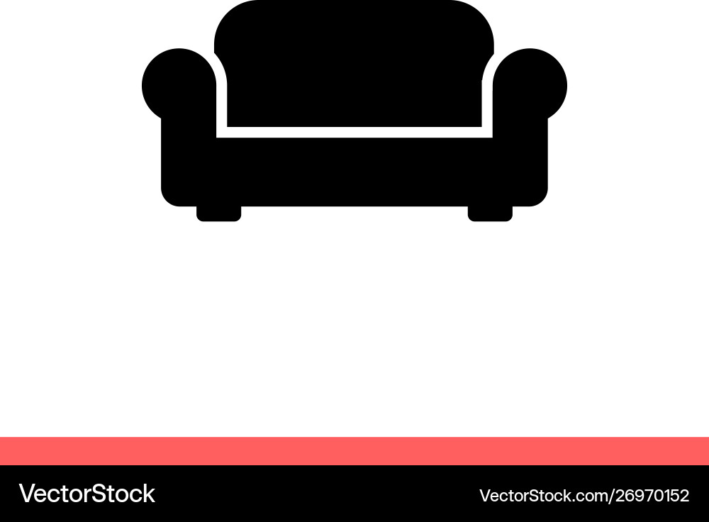 Sofa icon for web or mobile app Vector Image